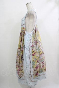 画像2: Jane Marple Dans Le Salon / La fete foraine apron dress M サックス H-25-10-22-1014-JM-OP-KB-ZH