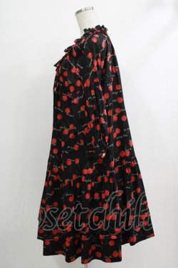 画像2: Jane Marple / Skipping cherriesチュニックドレス M 黒 H-25-10-22-1002-JM-OP-KB-ZH