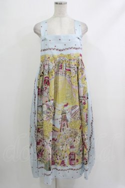 画像1: Jane Marple / La fete foraineエプロンドレス M サックス H-25-10-22-1015-JM-OP-KB-ZH