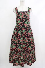 Jane Marple / Strawberry garden Strap dress M ブラック H-25-10-22-1016-JM-OP-KB-ZT325