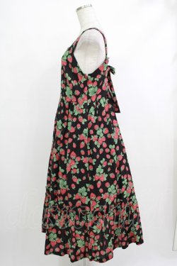 画像2: Jane Marple / Strawberry garden Strap dress M ブラック H-25-10-22-1016-JM-OP-KB-ZH
