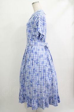 画像2: Jane Marple / Picnic cloth joyfulドレス M ブルー H-25-10-22-1017-JM-OP-KB-ZH