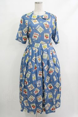 画像1: Jane Marple / My favorite labelsコレットドレス M ブルー H-25-10-22-1021-JM-OP-KB-ZH