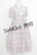 MILK / Moon light dress  ラベンダーローズチェック H-25-10-22-1024-ML-OP-KB-ZT260