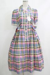 MILK / Moon light dress  ラベンダーローズチェック H-25-10-22-1024-ML-OP-KB-ZH