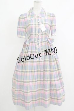 画像1: MILK / Moon light dress  ラベンダーローズチェック H-25-10-22-1024-ML-OP-KB-ZT260