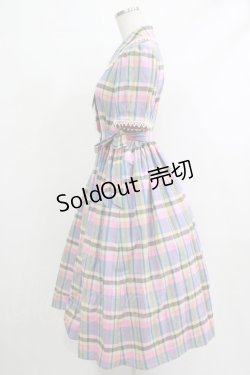 画像2: MILK / Moon light dress  ラベンダーローズチェック H-25-10-22-1024-ML-OP-KB-ZT260