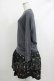 画像2: Jane Marple Dans Le Salon / Knit&Playing cards collaborationドレス M ミックスグレー×ブラック H-25-10-22-1027-JM-OP-KB-ZH (2)