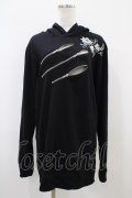 NieR Clothing / ZIPデザインプルパーカー  黒 H-25-10-22-059-PU-TO-KB-ZH