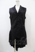 BPN FOR MEN / フィッシュテールロングベスト  黒 H-25-10-22-007-GO-TO-KB-ZH