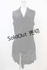 BPN FOR MEN / フィッシュテールロングベスト  黒 H-25-10-22-007-GO-TO-KB-ZH