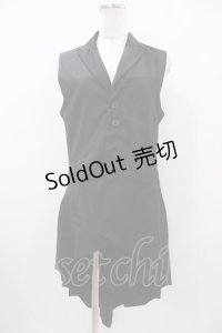 BPN FOR MEN / フィッシュテールロングベスト  黒 H-25-10-22-007-GO-TO-KB-ZH