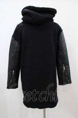 画像2: HELL CAT PUNKS / ボアフードライダースコート  ブラック H-25-10-22-060-PU-CO-KB-ZH