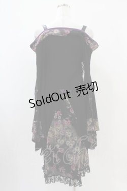 画像2: Qutie Frash / オフショルカーディガン  黒×紫 H-25-10-22-010-QU-TO-KB-ZH