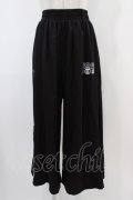 NieR Clothing / 2WAY SIDE ZIP WIDE PANTS  黒 H-25-10-22-002-PU-PA-KB-ZH