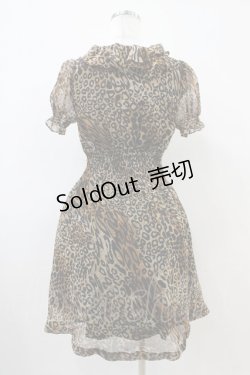 画像2: SEXY DYNAMITE LONDON / レオパードシャーリングワンピース  茶 H-25-10-22-014-PU-OP-KB-ZH