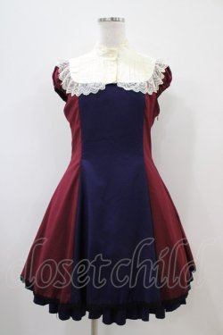 画像1: ATELIER PIERROT / Clownドレス  ボルドー×ネイビー H-25-10-22-015-EL-OP-KB-ZH