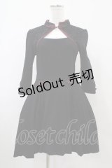 abilletage / チャイナワンピース  ブラック×レッド H-25-10-22-016-GO-OP-KB-ZH