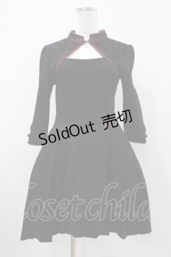 画像1: abilletage / チャイナワンピース  ブラック×レッド H-25-10-22-016-GO-OP-KB-ZH