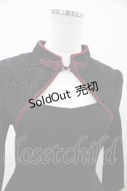 画像4: abilletage / チャイナワンピース  ブラック×レッド H-25-10-22-016-GO-OP-KB-ZH