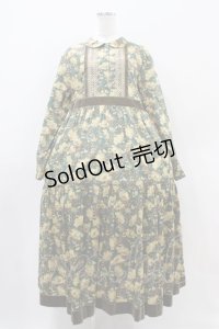 Jane Marple Dans Le Salon / CLEMENTINA DAISYペザントドレス  モスグリーン H-25-10-22-018-JM-OP-KB-ZH