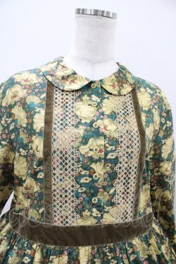 画像4: Jane Marple Dans Le Salon / CLEMENTINA DAISYペザントドレス  モスグリーン H-25-10-22-018-JM-OP-KB-ZH