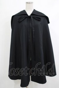 ATELIER BOZ / フード付きミニマント  黒 H-25-10-23-1030-EL-JA-KB-ZH