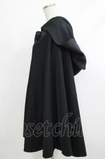 画像2: ATELIER BOZ / フード付きミニマント  黒 H-25-10-23-1030-EL-JA-KB-ZH (2)