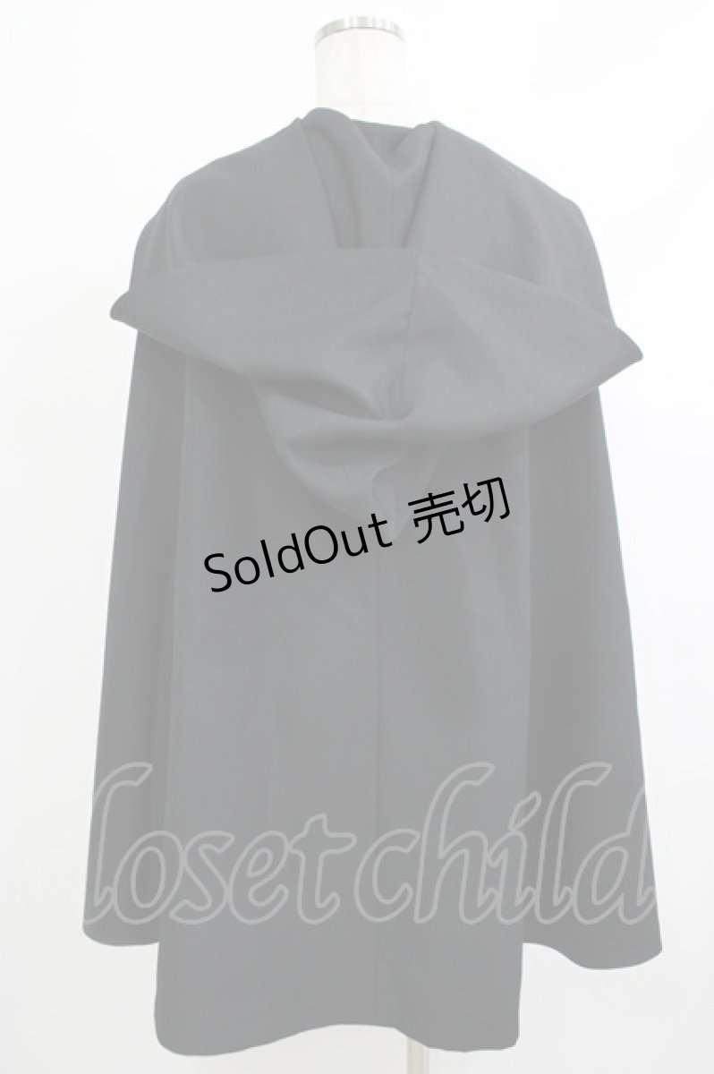 画像3: ATELIER BOZ / フード付きミニマント  黒 H-25-10-23-1030-EL-JA-KB-ZH (3)