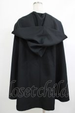 画像3: ATELIER BOZ / フード付きミニマント  黒 H-25-10-23-1030-EL-JA-KB-ZH (3)