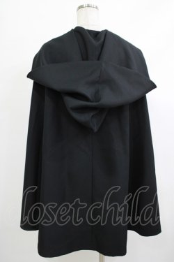 画像3: ATELIER BOZ / フード付きミニマント  黒 H-25-10-23-1030-EL-JA-KB-ZH