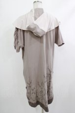 画像3: 【SALE】Ozz conte / 裾プリントZIPパーカー  グレージュ H-25-10-23-1031-OO-TO-KB-ZT248 (3)