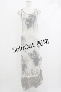 Ozz Croce / フリンジロングノースリーブワンピース  カーキ H-25-10-23-1032-OO-OP-KB-ZH