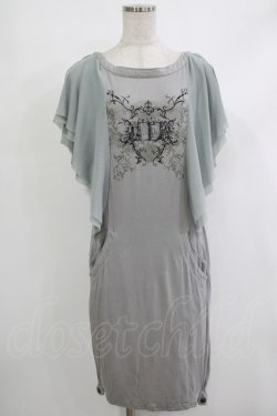 画像1: Rozen Kavalier / プリント刺繍カットソーワンピース  グレー H-25-10-23-1033-OO-OP-KB-ZH