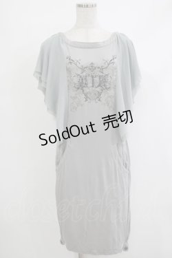 画像1: 【SALE】Rozen Kavalier / プリント刺繍カットソーワンピース  グレー H-25-10-23-1033-OO-OP-KB-ZT258