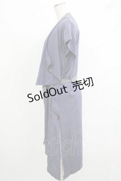 画像2: 【SALE】Ozz conte / ロングジレ  ブルーグレー H-25-10-23-1034-OO-TO-KB-ZT258