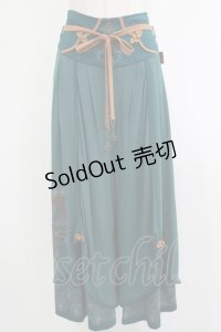 Ozz oneste / 和チャイナワイドパンツ  グリーン H-25-10-23-1035-OO-PA-KB-ZH