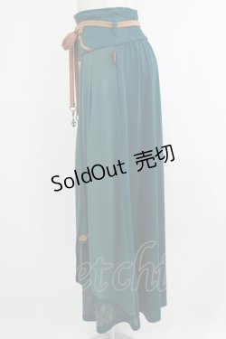 画像2: Ozz oneste / 和チャイナワイドパンツ  グリーン H-25-10-23-1035-OO-PA-KB-ZH