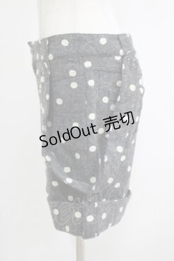 画像2: Emily Temple cute / ドットジャガードサス付ウールパンツ  グレー H-25-10-23-1040-ET-PA-KB-ZH