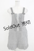 Emily Temple cute / フリルウールサロペットパンツ  グレー H-25-10-23-1042-ET-PA-KB-ZH