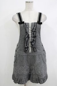 Emily Temple cute / フリルウールサロペットパンツ  グレー H-25-10-23-1042-ET-PA-KB-ZH