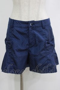 Emily Temple cute / リボンドットキュロットパンツ  ネイビー H-25-10-23-1043-ET-PA-KB-ZH