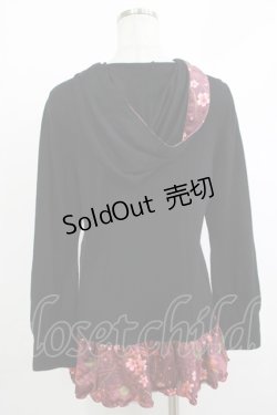 画像3: gouk / 和柄切替パーカー  黒 H-25-10-23-1045-GO-TO-KB-ZH