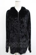 Deorart / 猫耳フード付きベロアZIPパーカー M 黒 H-25-10-23-1050-PU-TO-KB-ZH