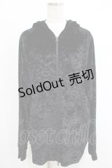 Deorart / 猫耳フード付きベロアZIPパーカー M 黒 H-25-10-23-1050-PU-TO-KB-ZH