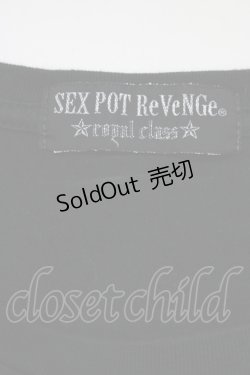 画像4: SEX POT ReVeNGe / プリント半袖カットソー  黒 H-25-10-23-1051-SP-TO-KB-ZH