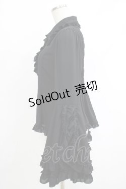 画像2: ATELIER PIERROT / ルイーズジャボタイブラウス  ブラック H-25-10-23-1054-EL-BL-KB-ZH