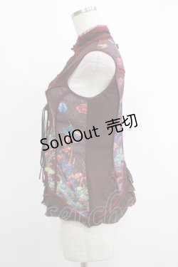 画像2: Ozz oneste / レースアップノースリーブトップス  茶 H-25-10-23-1055-OO-TO-KB-ZH