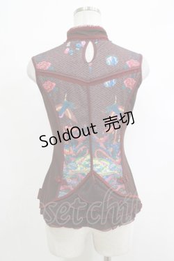 画像3: Ozz oneste / レースアップノースリーブトップス  茶 H-25-10-23-1055-OO-TO-KB-ZH