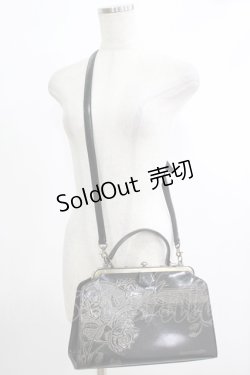 画像1: Jean Paul GAULTIER / ニューローズがま口ドクターバッグ  ブラック H-25-10-23-1056-GO-BG-KB-ZH